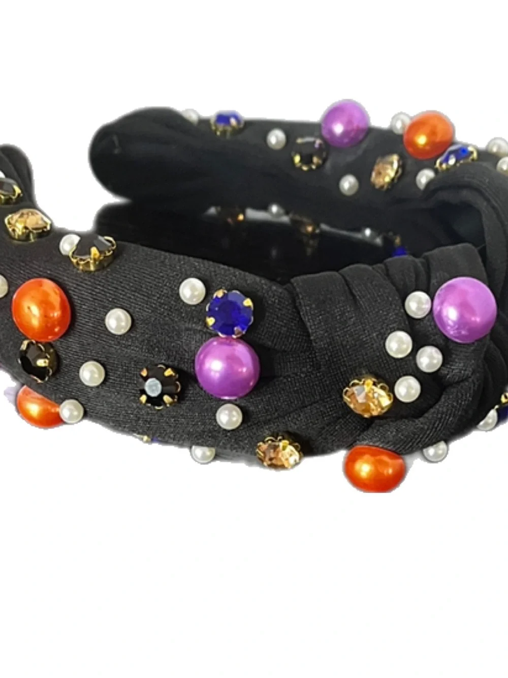 Beaded Knotted Headband - Halloween, Thanksgiving and Christmas